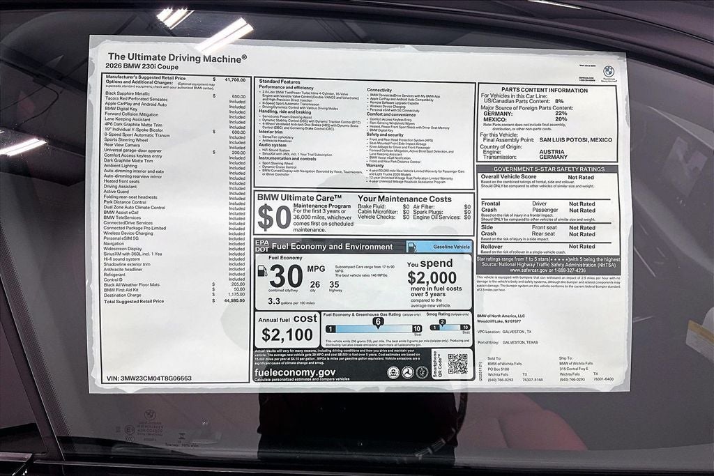 2026 BMW 2 Series 230i