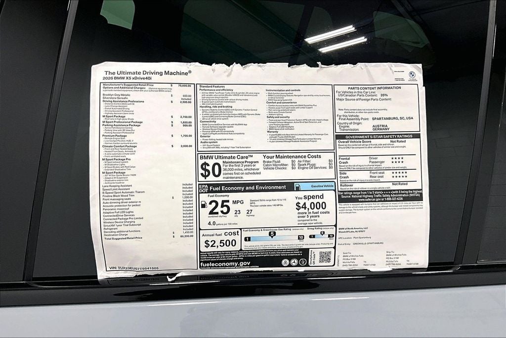 2026 BMW X5 xDrive40i
