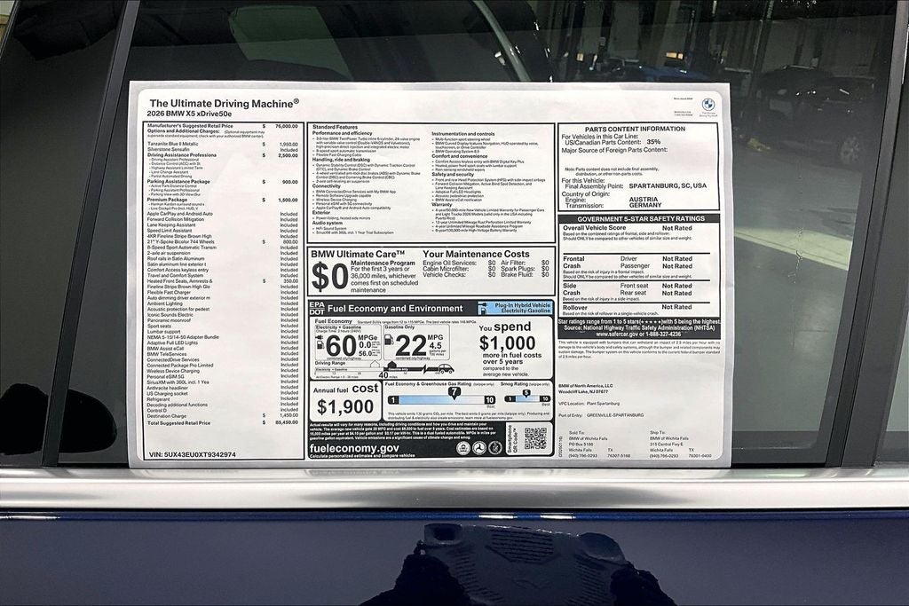 2026 BMW X5 xDrive50e