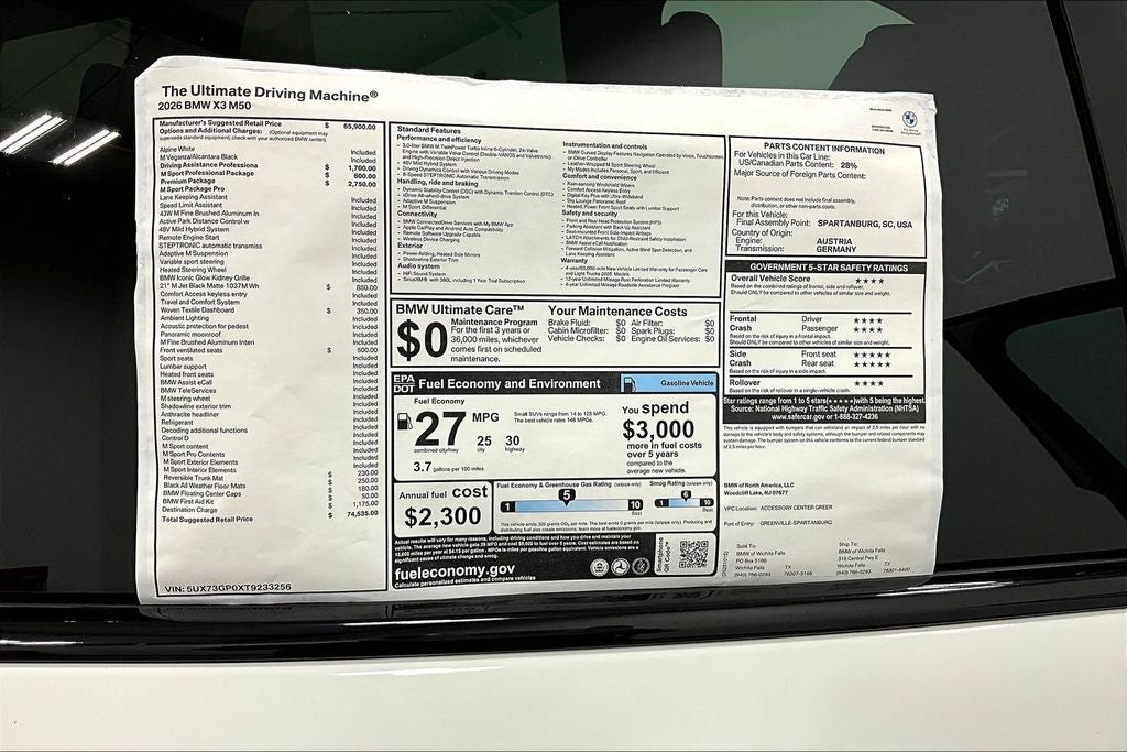 2026 BMW X3 M50 xDrive