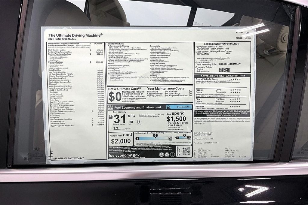 2026 BMW 3 Series 330i
