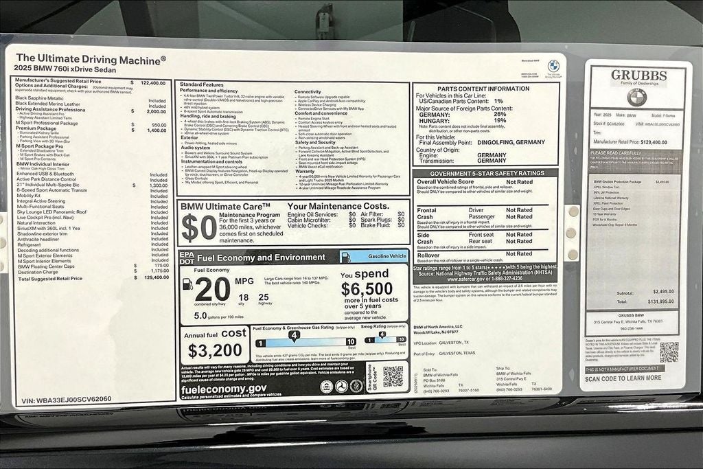 2025 BMW 7 Series 760i xDrive
