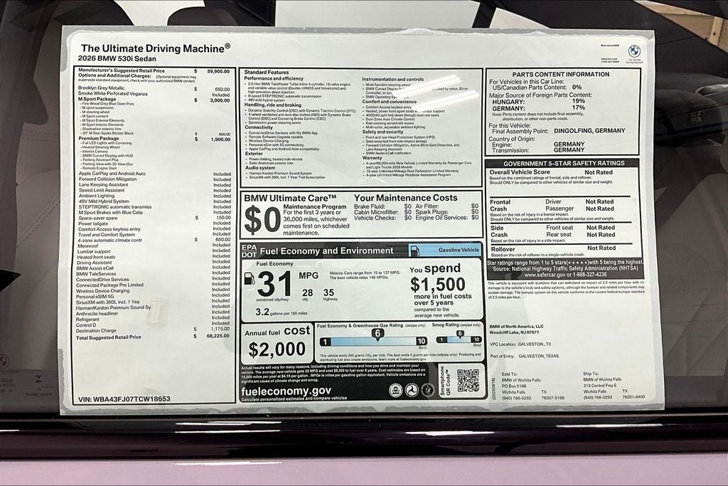 2026 BMW 5 Series 530i