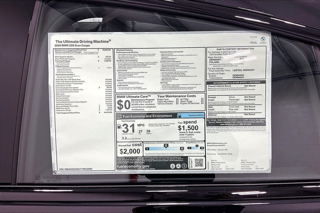 2026 BMW 2 Series 228 Gran Coupe