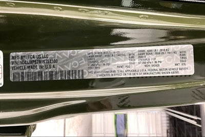 2021 Jeep Wrangler Unlimited Sahara 4xe