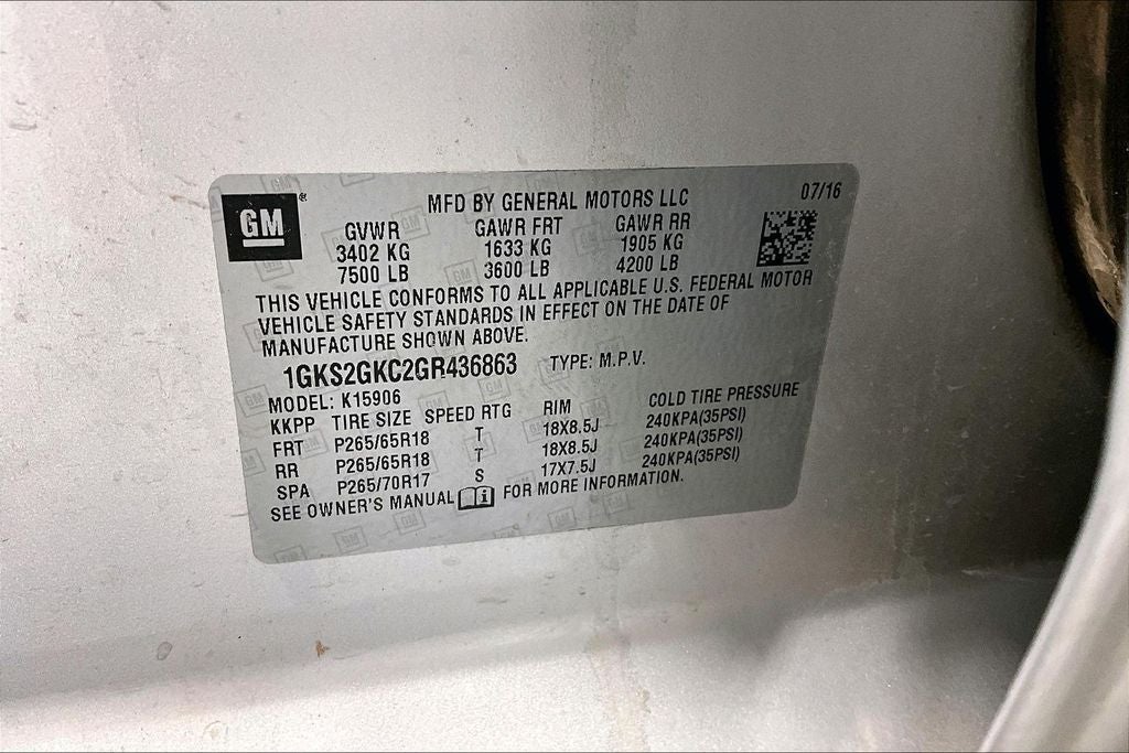 2016 GMC Yukon XL SLT