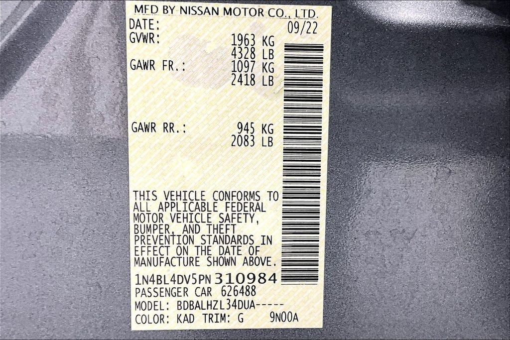 2023 Nissan Altima 2.5 SV