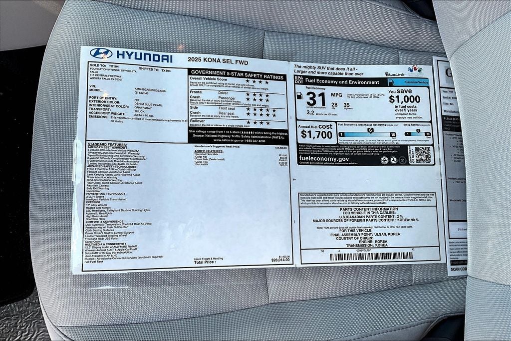 2025 Hyundai Kona SEL