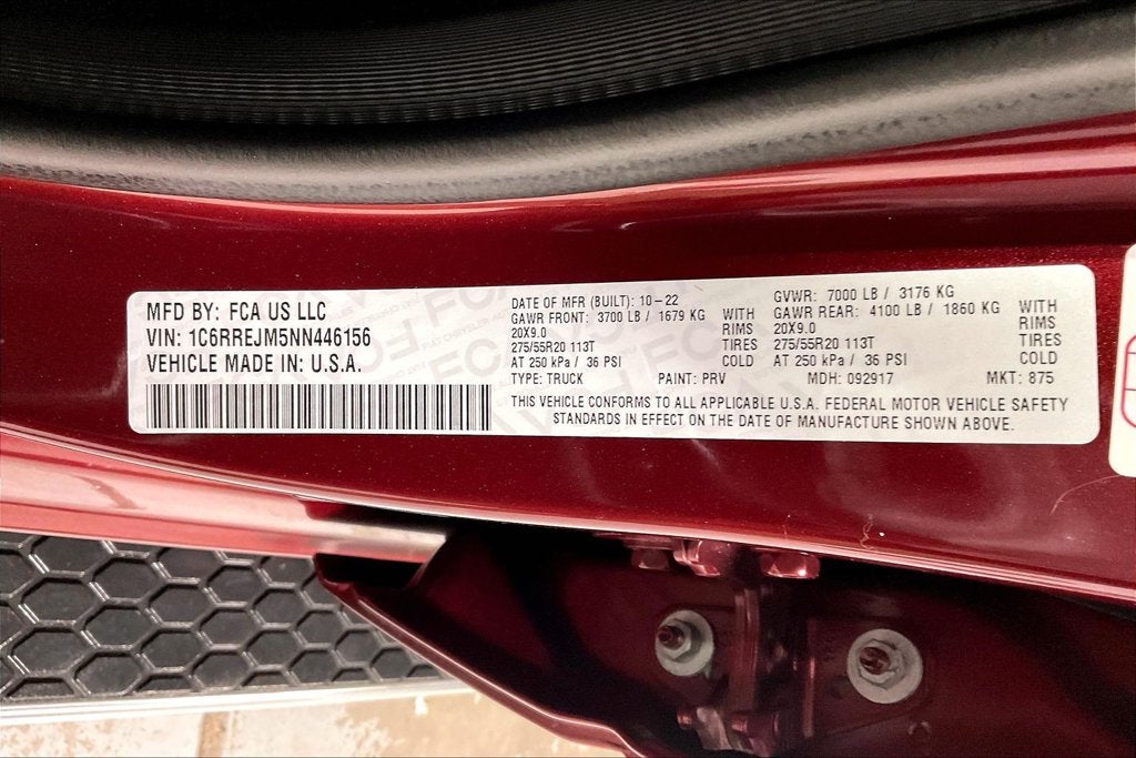 2022 RAM 1500 Laramie Crew Cab 4x2 5'7' Box