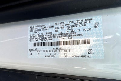 2024 Ford Transit-150 Cargo Van T-150 130 Low Rf 8670 GVWR RWD